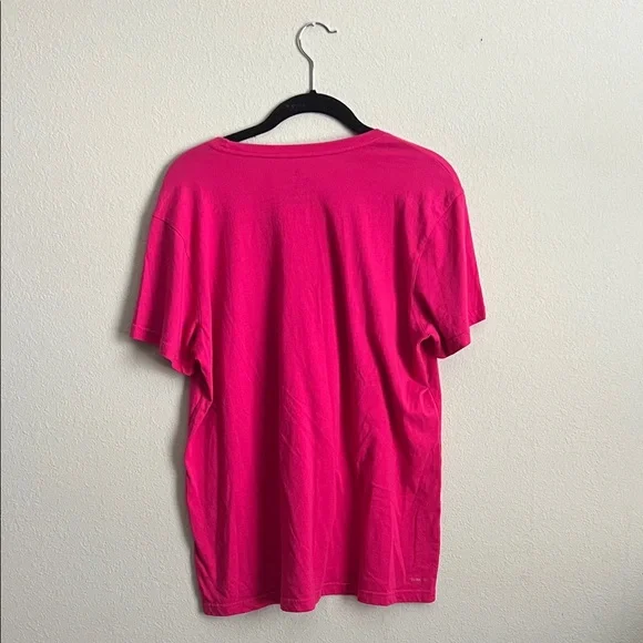 Adidas Hot Pink Tee with White Logo - Picture 3 of 3